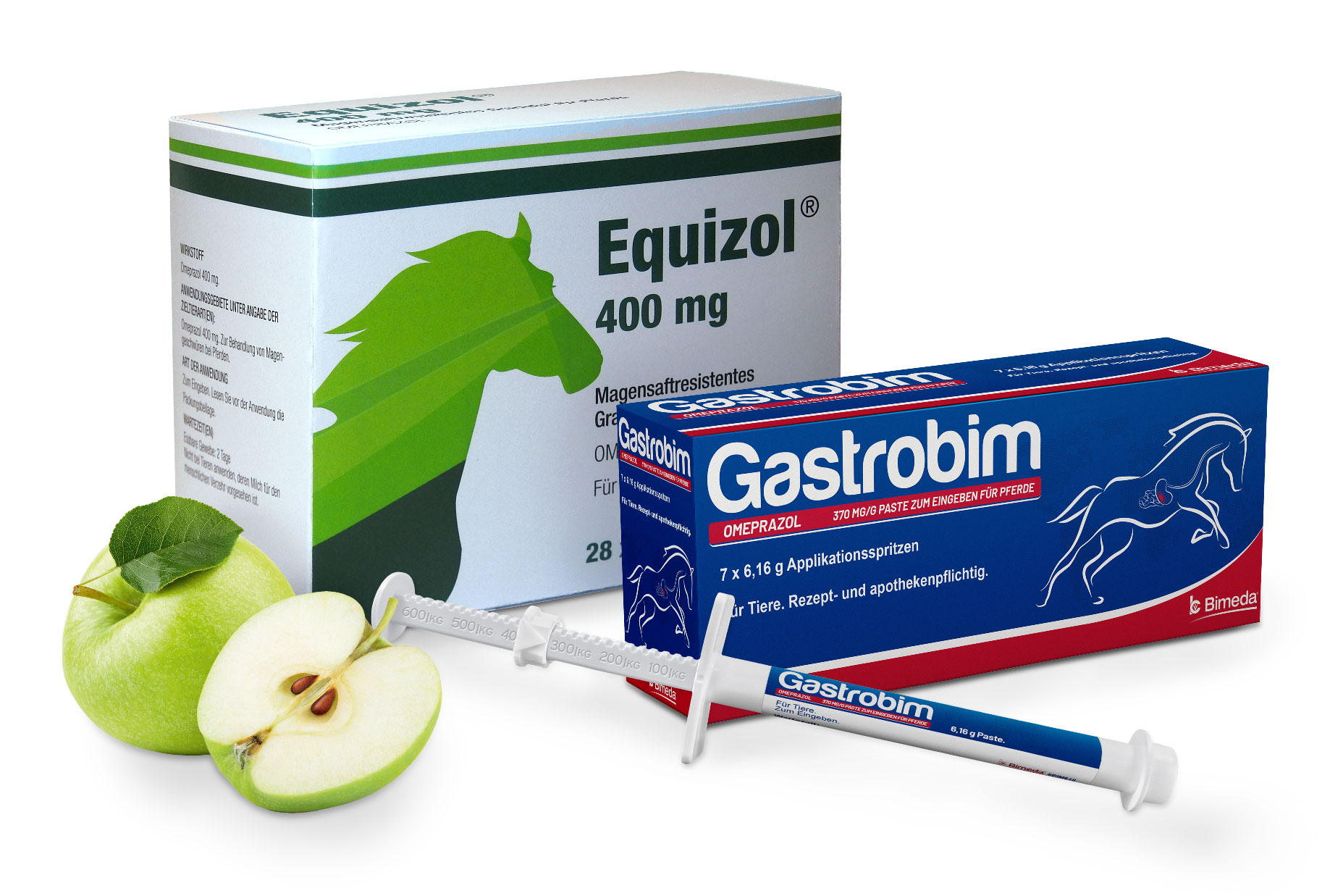 Produktbilder von Equizol und Gastrobim