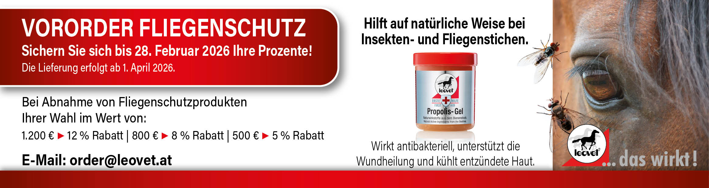 Inserat Fliegenschutz von Leovet